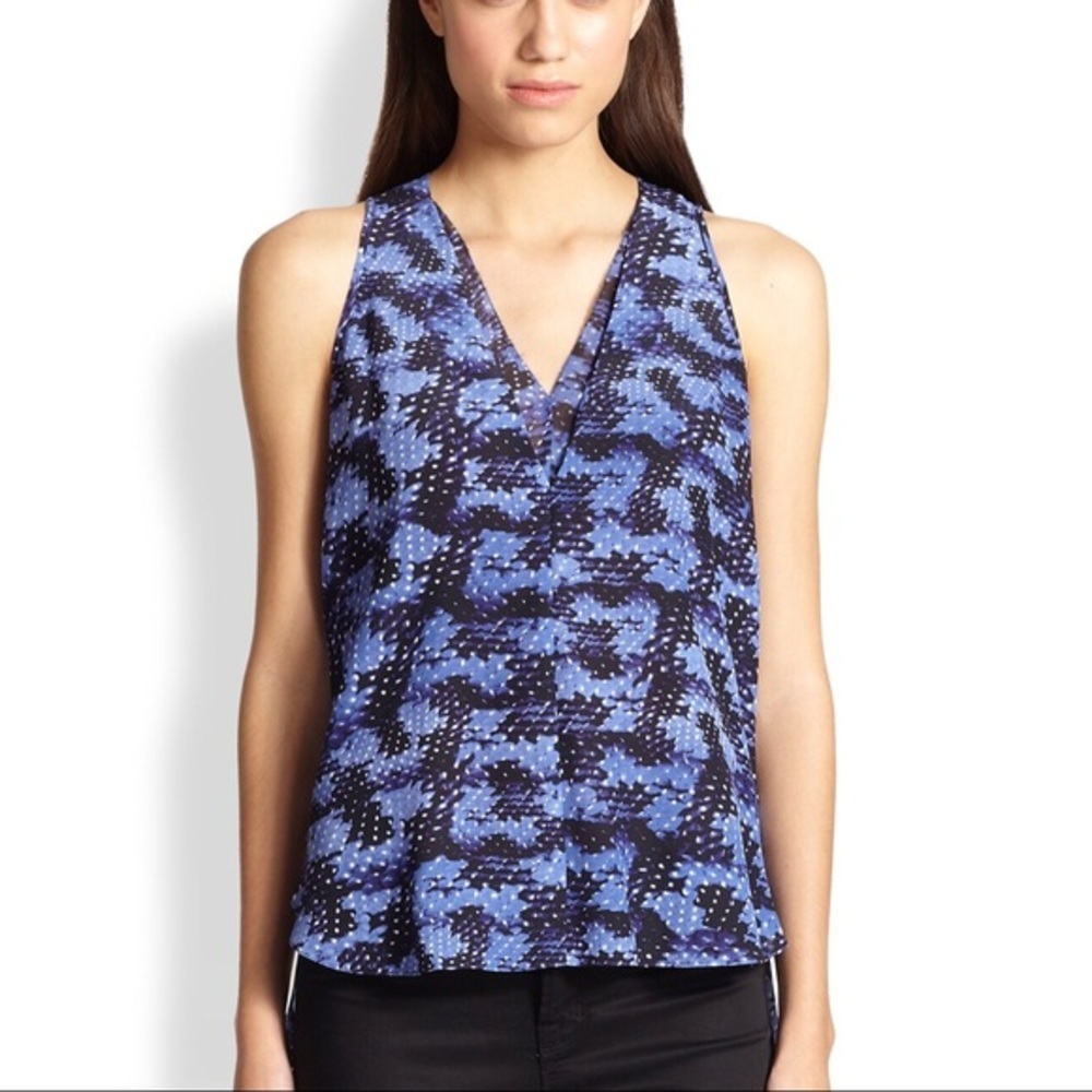 REBECCA TAYLOR SUMMER STORM TOP 100% silk